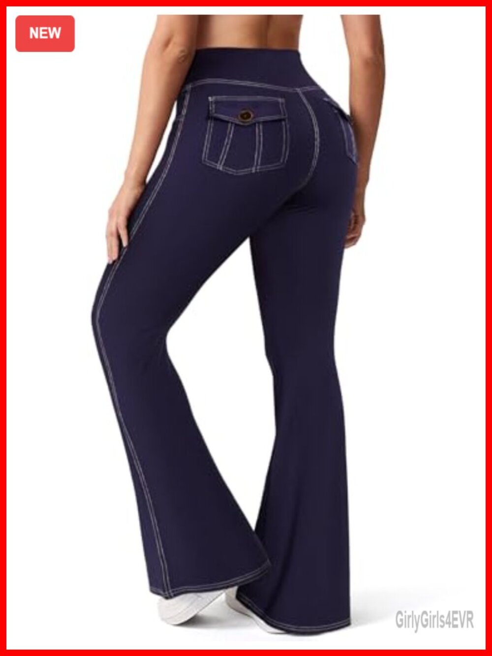 High Waist Scrunch Butt Lift Cargo Flare Yoga Pants Tummy Control